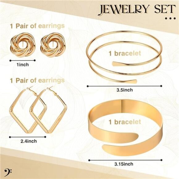 Clutch Purse for Women With Gold Earrings, Bracelet Sets With Geometrical Clutch - Picture 2 of 5